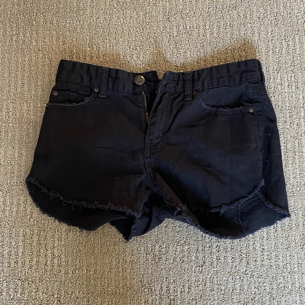Free People Black Jean Shorts
